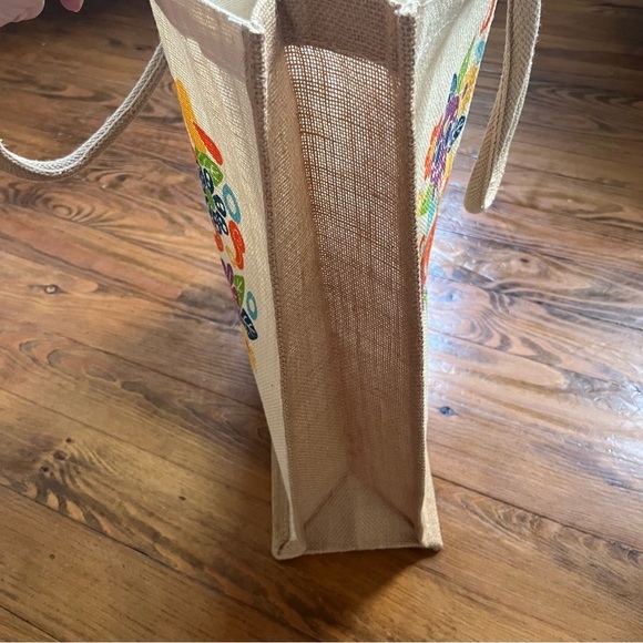 Mexico Jute Tote Bag‎ – Colorful Otomi-Inspired Tree Design - Picture 8 of 15